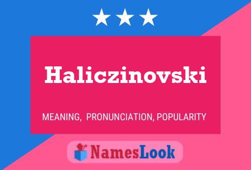 Poster del nome Haliczinovski