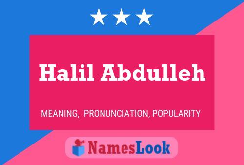 Poster del nome Halil Abdulleh