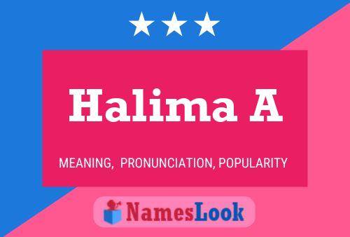 Poster del nome Halima A