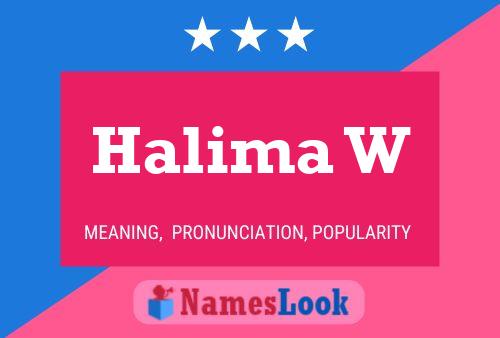 Poster del nome Halima W