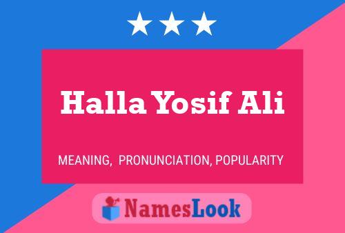 Poster del nome Halla Yosif Ali