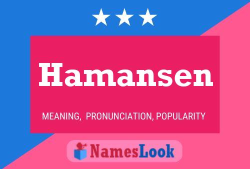 Poster del nome Hamansen