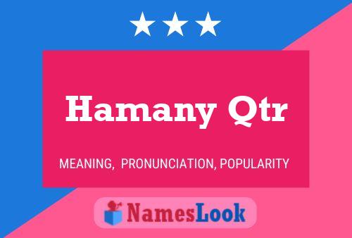 Poster del nome Hamany Qtr