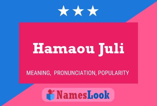 Poster del nome Hamaou Juli