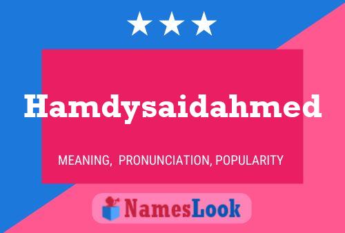 Poster del nome Hamdysaidahmed