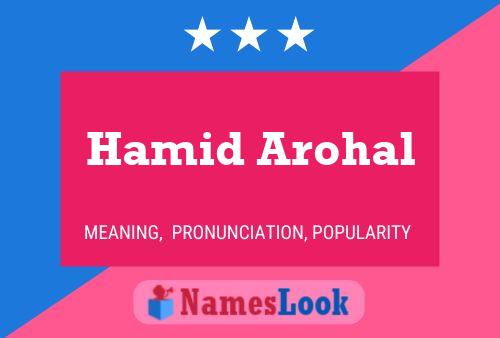 Poster del nome Hamid Arohal