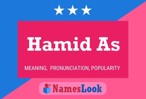 Poster del nome Hamid As