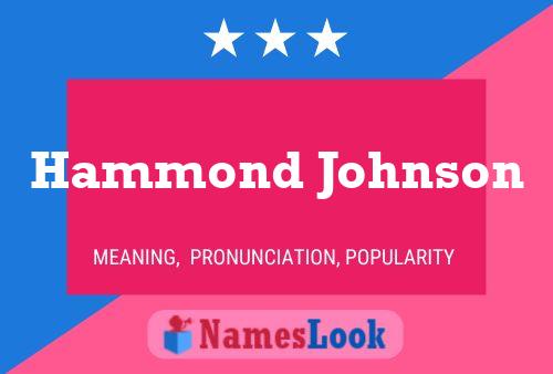 Poster del nome Hammond Johnson