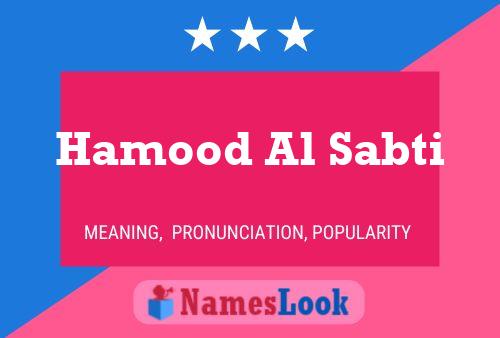 Poster del nome Hamood Al Sabti