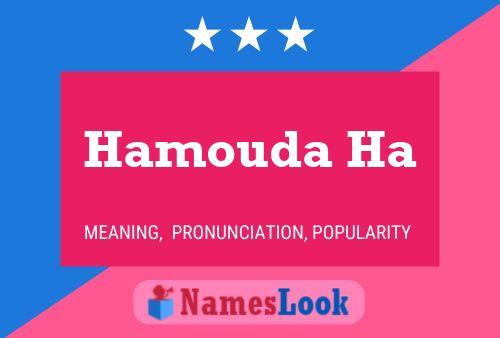 Poster del nome Hamouda Ha