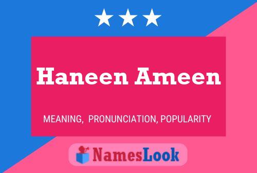 Poster del nome Haneen Ameen