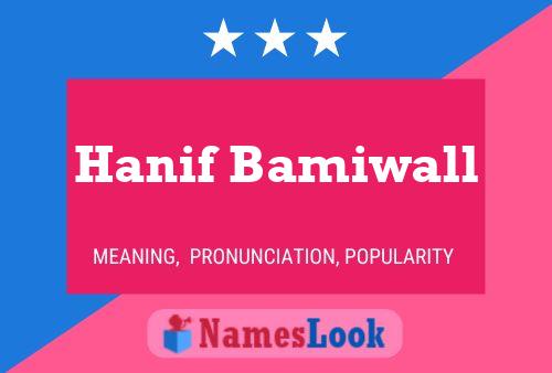 Poster del nome Hanif Bamiwall