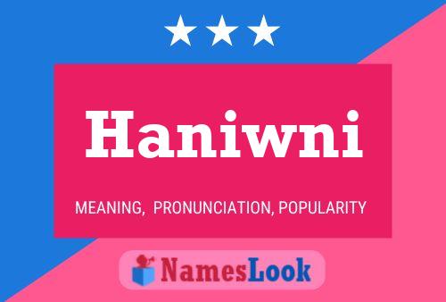 Poster del nome Haniwni