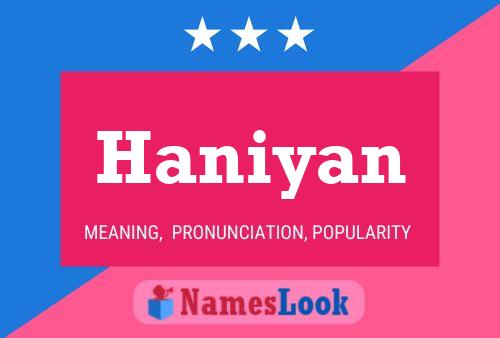 Poster del nome Haniyan