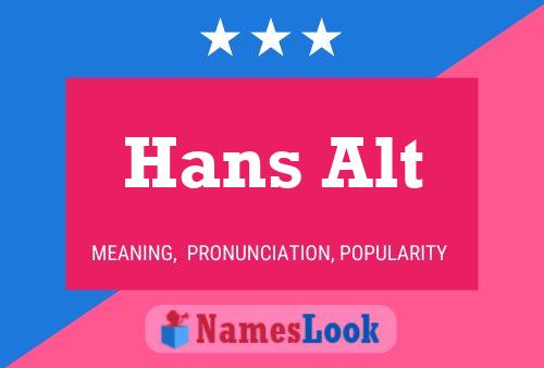 Poster del nome Hans Alt