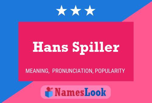 Poster del nome Hans Spiller