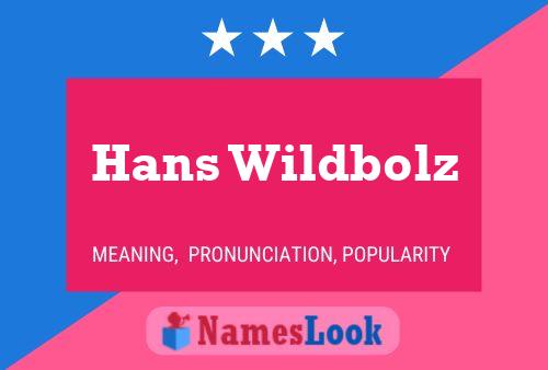 Poster del nome Hans Wildbolz