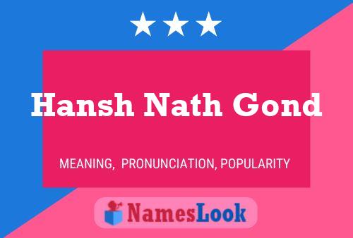 Poster del nome Hansh Nath Gond