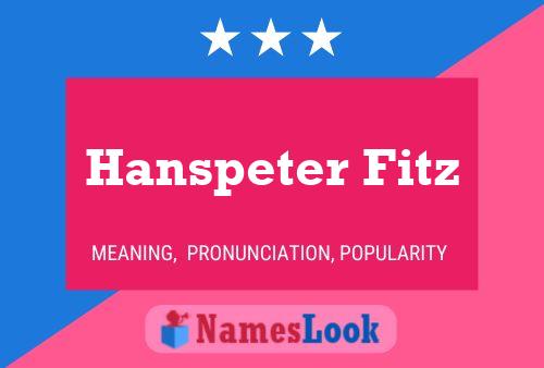 Poster del nome Hanspeter Fitz