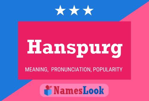 Poster del nome Hanspurg