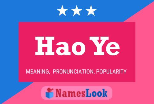 Poster del nome Hao Ye