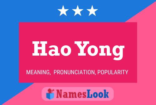 Poster del nome Hao Yong