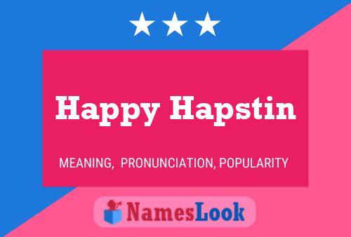 Poster del nome Happy Hapstin