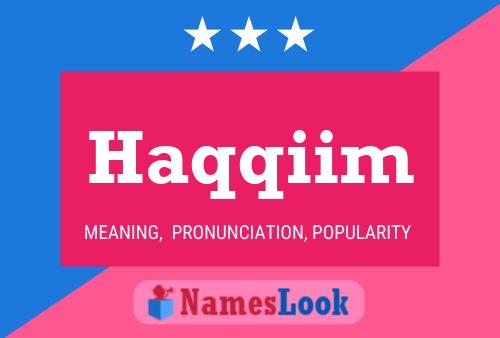 Poster del nome Haqqiim