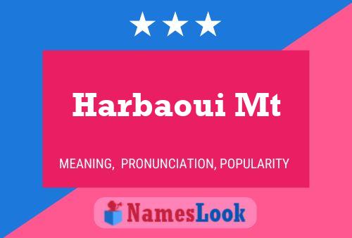 Poster del nome Harbaoui Mt