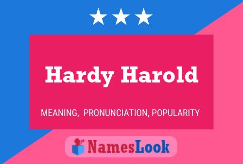 Poster del nome Hardy Harold