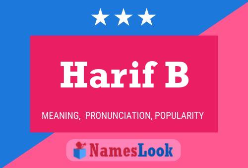 Poster del nome Harif B