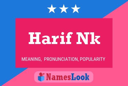 Poster del nome Harif Nk