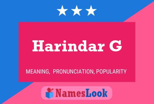 Poster del nome Harindar G