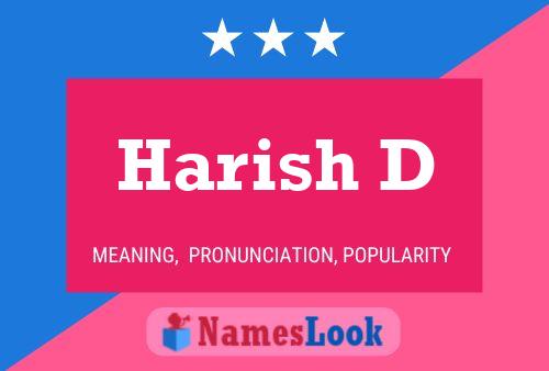 Poster del nome Harish D