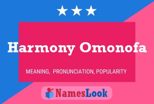 Poster del nome Harmony Omonofa