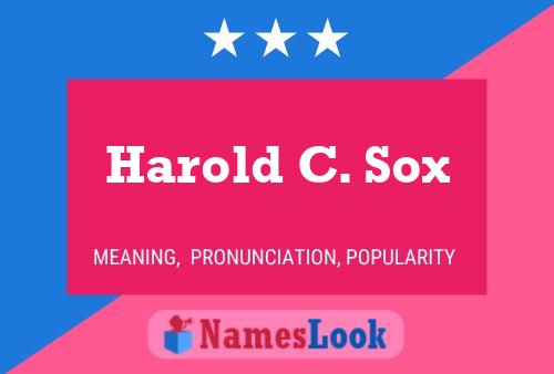 Poster del nome Harold C. Sox