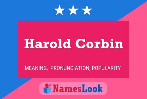 Poster del nome Harold Corbin