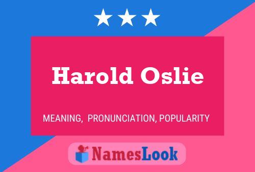 Poster del nome Harold Oslie