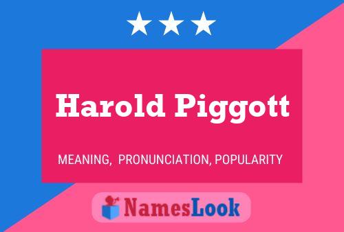 Poster del nome Harold Piggott