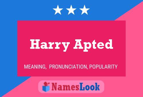 Poster del nome Harry Apted