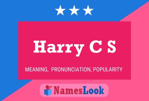 Poster del nome Harry C S