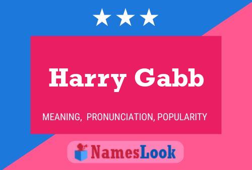 Poster del nome Harry Gabb