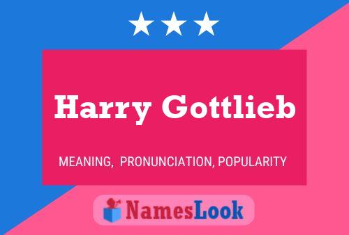 Poster del nome Harry Gottlieb