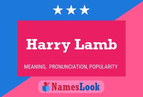 Poster del nome Harry Lamb