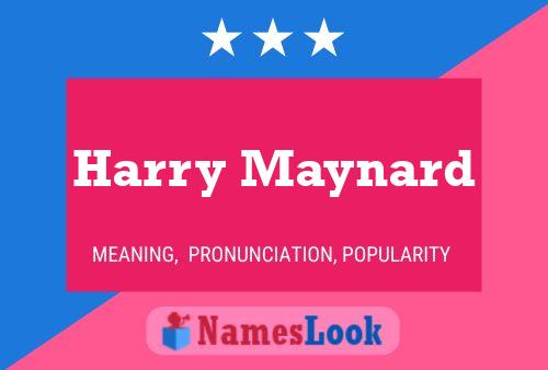 Poster del nome Harry Maynard