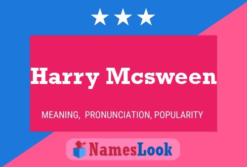 Poster del nome Harry Mcsween