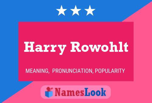 Poster del nome Harry Rowohlt