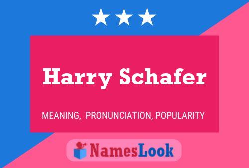 Poster del nome Harry Schafer