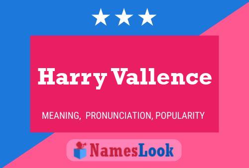 Poster del nome Harry Vallence