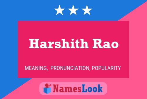 Poster del nome Harshith Rao